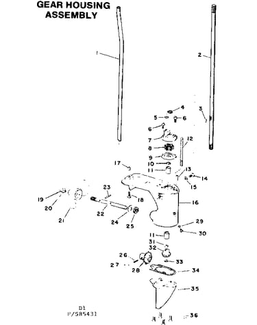 Gear housing assembly