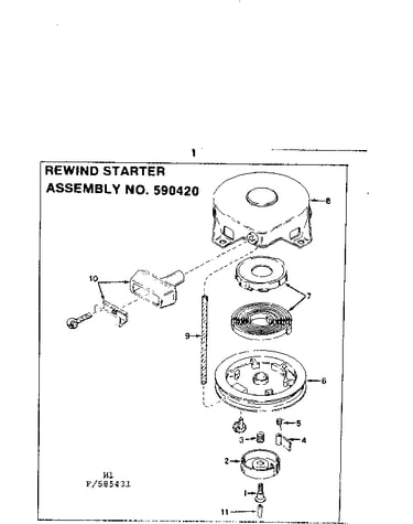 Rewind starter assembly