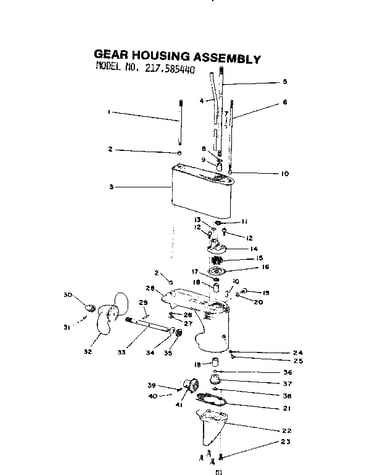 Gear housing assembly