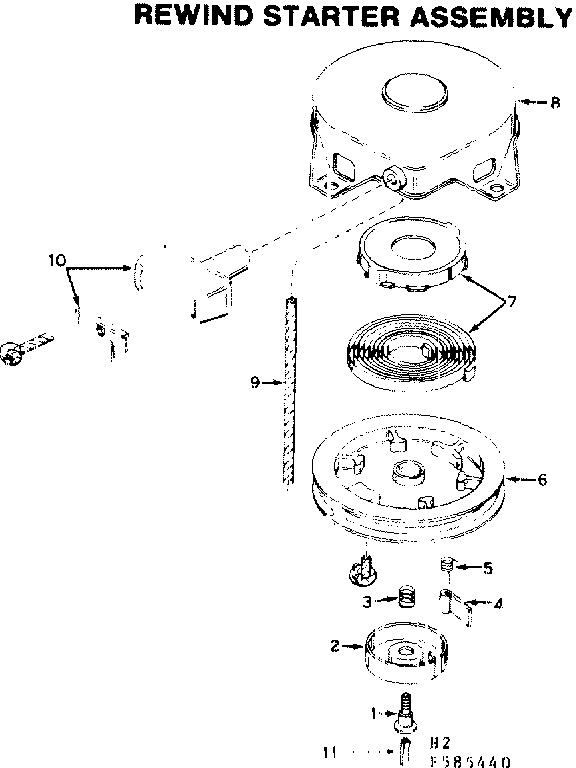 Rewind starter assembly