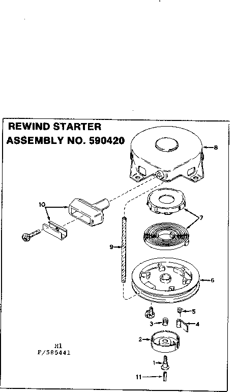 Rewind starter assembly