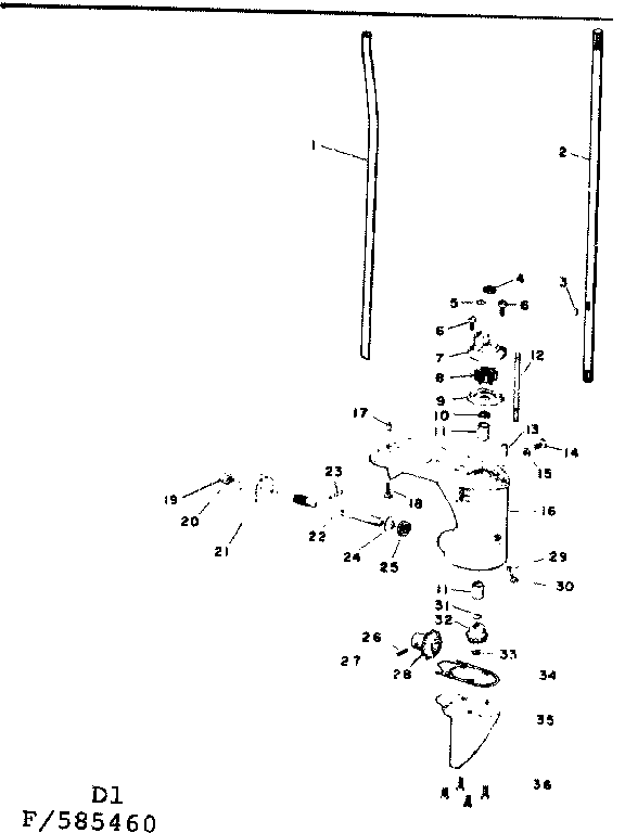 Gear housing asm-standard column