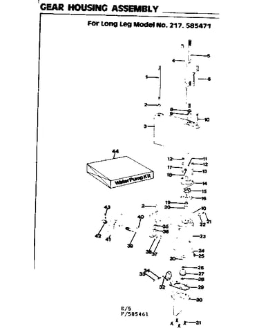 Gear housing assembly