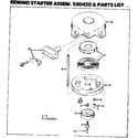 Craftsman 217585471 rewind starter assem. diagram