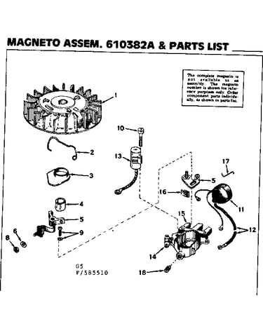 Magneto assem.