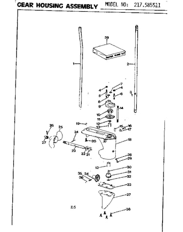 Gear housing assembly