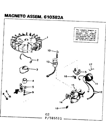 Magneto assem. 610382a