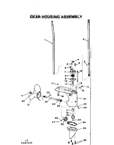 Gear housing assembly