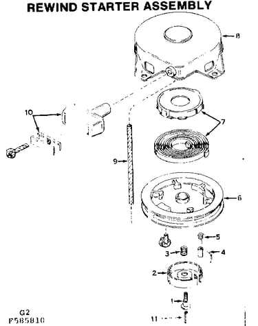 Rewind starter assembly