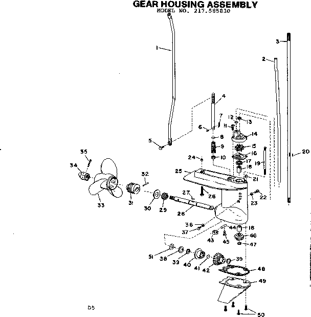 Gear housing assembly