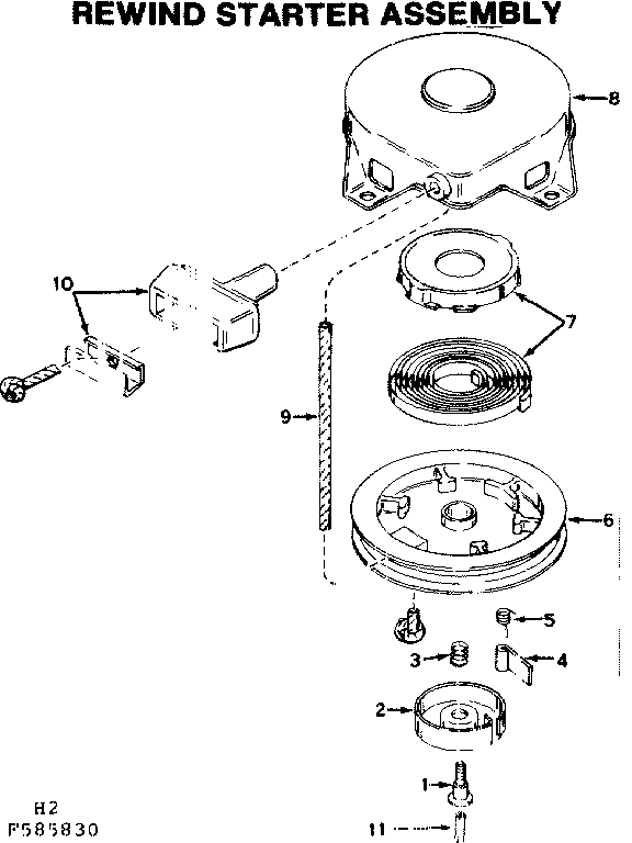 Rewind starter assembly