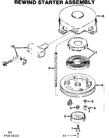 Rewind starter assembly