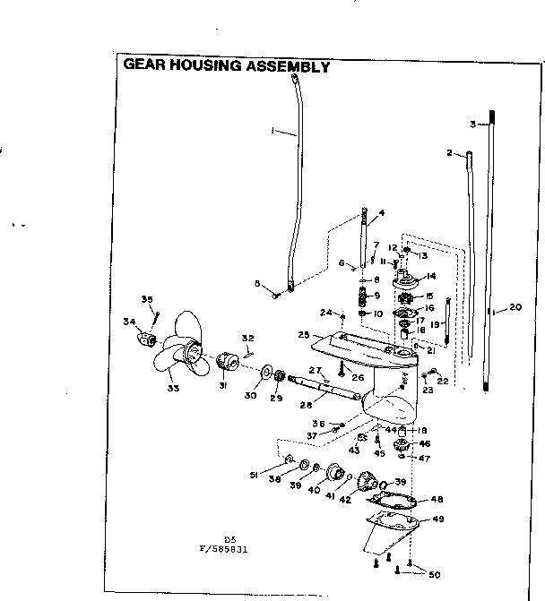 Gear housing assembly