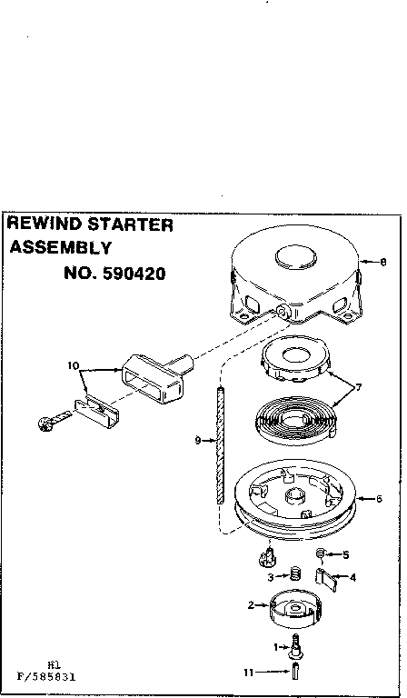 Rewind starter assembly