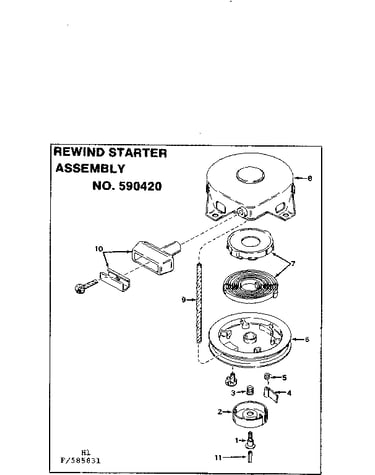 Rewind starter assembly