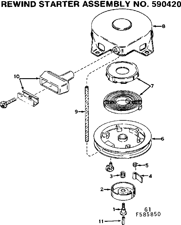 Rewind starter assembly