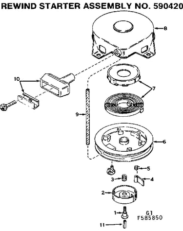 Rewind starter assembly