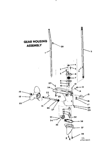 Gear housing assembly