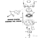 Craftsman 217585860 rewind starter assembly diagram