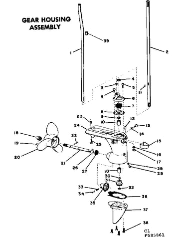 Gear housing assm