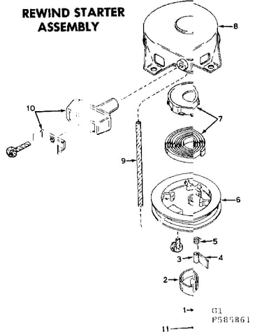 Rewind starter assembly