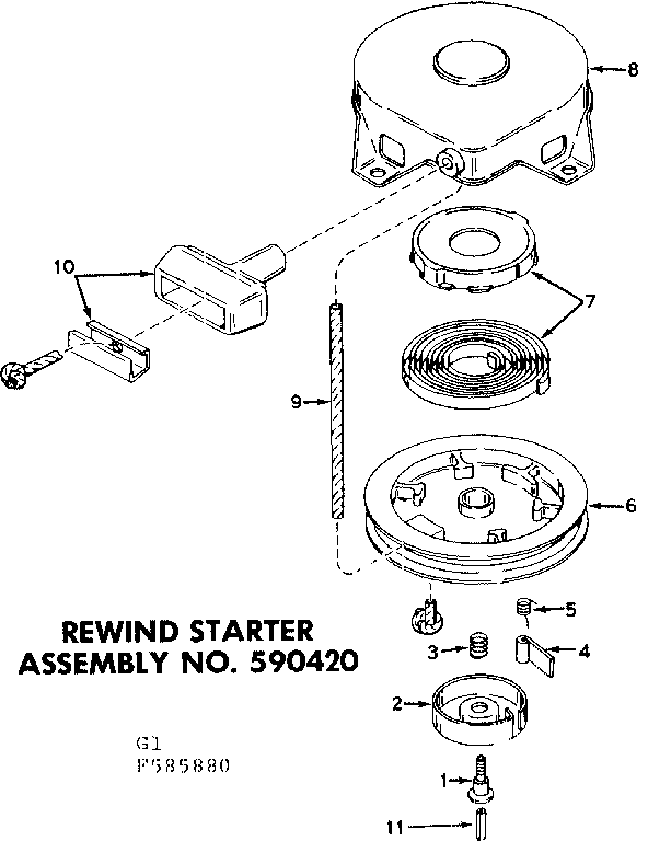 Rewind starter assembly