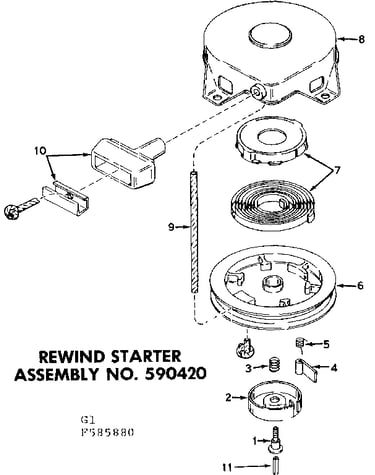 Rewind starter assembly