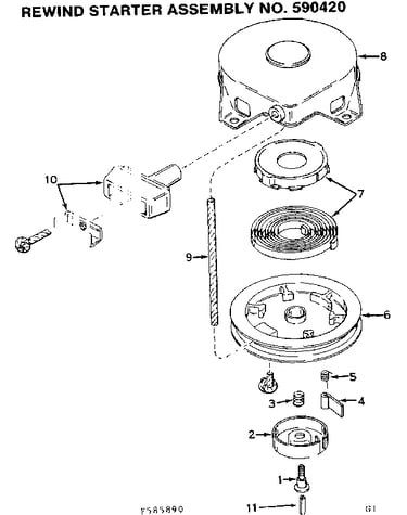 Rewind starter assembly