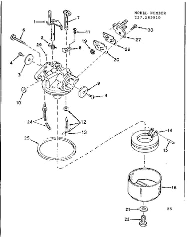 Carburetor assembly no. 631728