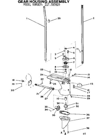 Gear housing assembly