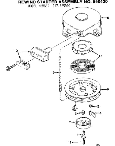 Rewind starter assembly