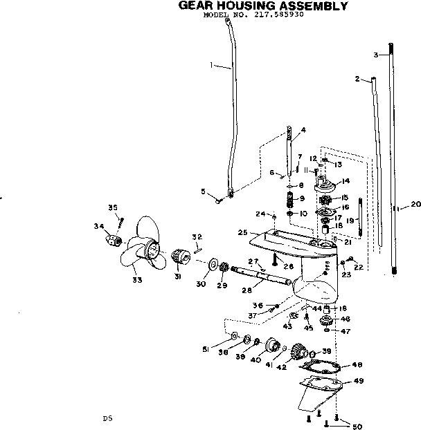 Gear housing assembly