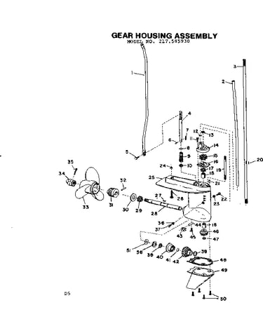 Gear housing assembly