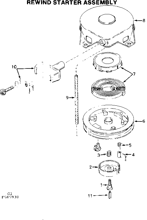 Rewind starter assembly