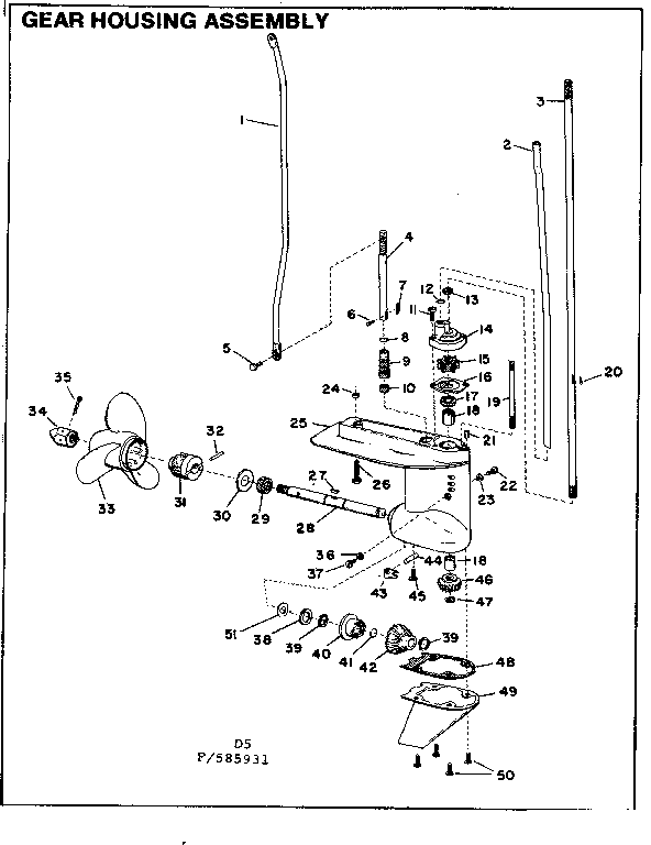 Gear housing assembly