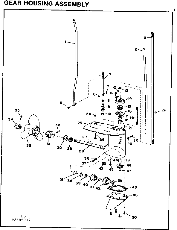 Gear housing assembly