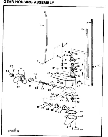 Gear housing assembly