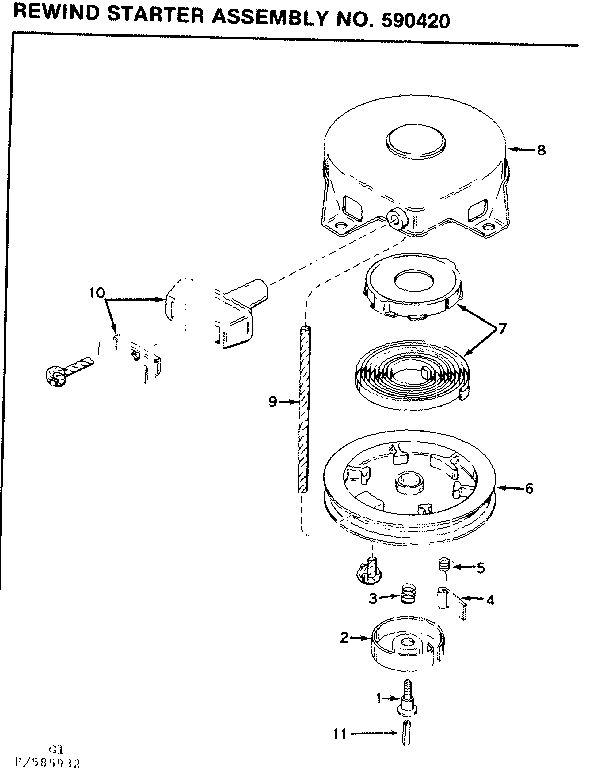 Rewind starter assembly