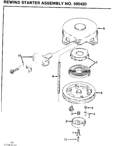 Rewind starter assembly