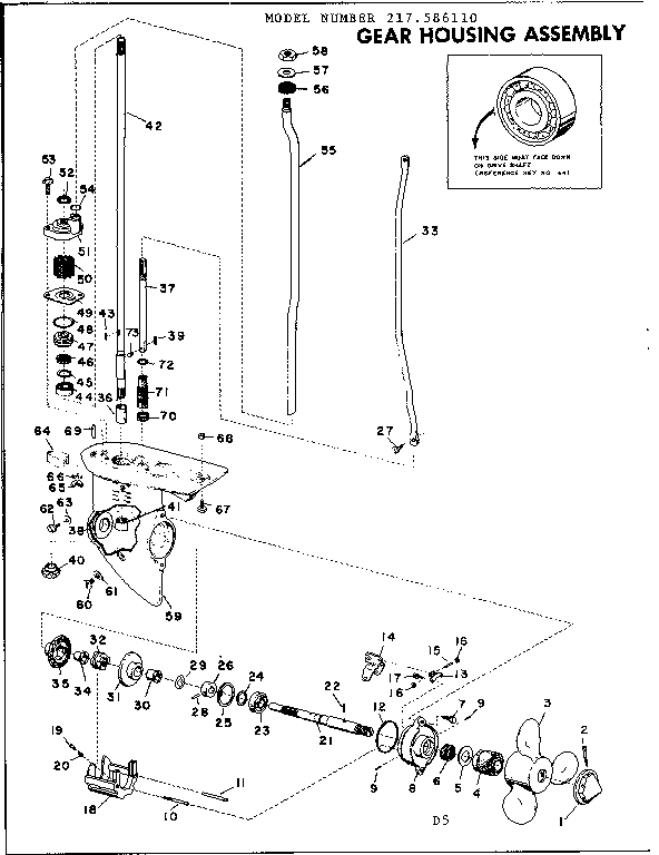 Gear housing assembly