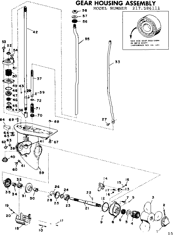 Gear housing assembly