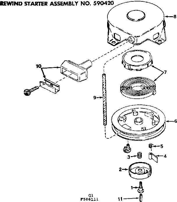 Rewind starter assembly
