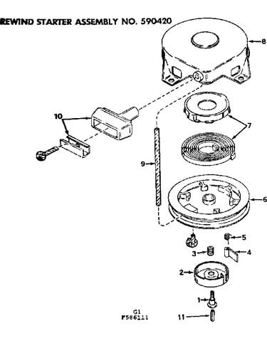 Rewind starter assembly