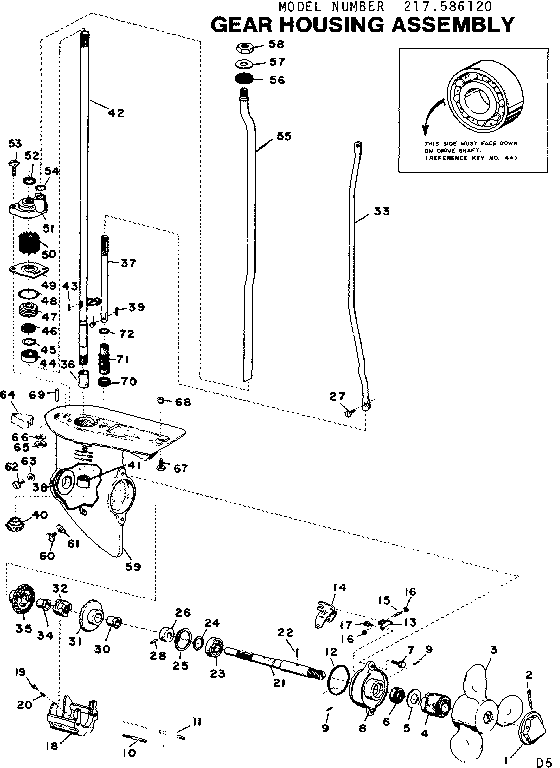 Gear housing assembly