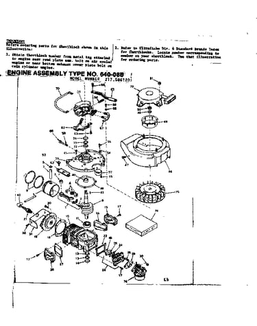 Engine assembly type no. 640-08b
