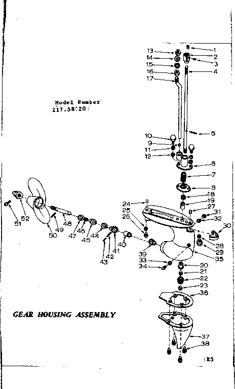 Gear housing assembly