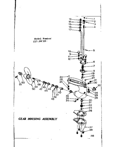 Gear housing assembly