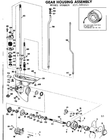 Gear housing assembly