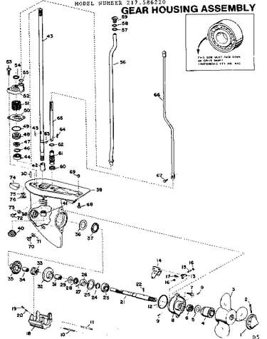 Gear housing assembly