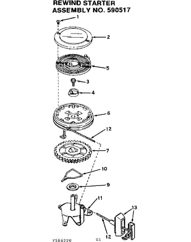 Rewind starter assembly